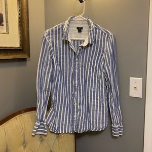 J. Crew Striped Button Down